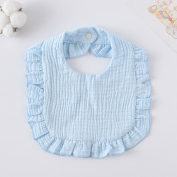 Korean Style Baby Feeding Bib | 0-1 Year | Solid Light Blue Korean Style Baby Feeding Bib | 0-1 Year | Solid Light Blue