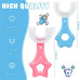 U-Shape Toothbrush For Kids Silicon Bristles Mouth Shape Teeth Cleaning Brush