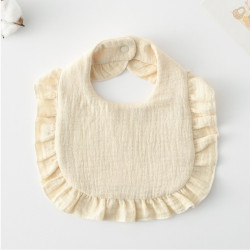 Korean Style Baby Feeding Bib | 0-1 Year |Milk Apricot Korean Style Baby Feeding Bib | 0-1 Year |Milk Apricot