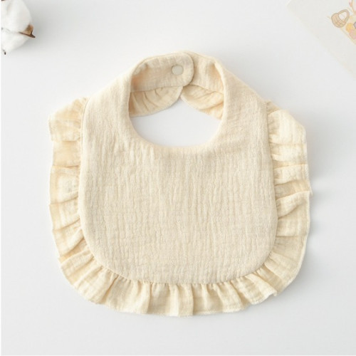 Korean Style Baby Feeding Bib | 0-1 Year |Milk Apricot