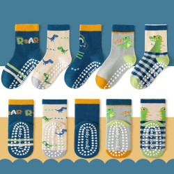 1-3 Year | 5 Pair Roar China Cozy Non-Slip Socks for Toddlers | Green Dino Grip Socks by Durian Minliu Sock | Imported China | 5 Pair Set 1-3 Year | 5 Pair Roar China Cozy Non-Slip Socks for Toddlers | Green Dino Grip Socks by Durian Minliu Sock | Imported China | 5 Pair Set