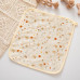 Four Layer Muslin Face Towel | Very Soft & Smooth | 5 Pcs Set | Mixed Printed | 12x12 Inch Bordered
