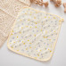 Four Layer Muslin Face Towel | Very Soft & Smooth | 5 Pcs Set | Mixed Printed | 12x12 Inch Bordered