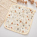 Four Layer Muslin Face Towel | Very Soft & Smooth | 5 Pcs Set | Mixed Printed | 12x12 Inch Bordered