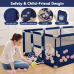 Large Playpen for twin, with Basketball Hoop, Comes with Bracket and 30 Ball  | Large Size