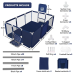 Large Playpen for twin, with Basketball Hoop, Comes with Bracket and 30 Ball  | Large Size