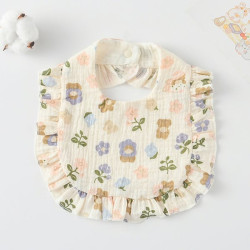 Korean Style Baby Feeding Bib | 0-1 Year | Garden Bear