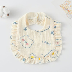 Korean Style Baby Feeding Bib | 0-1 Year | egg yolk bear