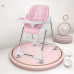 MODEL A-330- Reclining Height Adjustable Feeding High Chair- Cream Color
