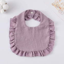 Korean Style Baby Feeding Bib | 0-1 Year | Solid grape purple Korean Style Baby Feeding Bib | 0-1 Year | Solid grape purple