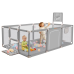 Large Playpen for twin, with Basketball Hoop, Comes with Bracket and 30 Ball  | Large Size