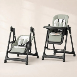 Adjustable Rocking Stainless Steel High Chair with Tray Dining Chair Solution for Babies and Toddlers for Feeding colour-pink Adjustable Rocking Stainless Steel High Chair with Tray Dining Chair Solution for Babies and Toddlers for Feeding colour-pink