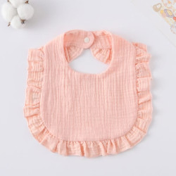 Korean Style Baby Feeding Bib | 0-1 Year | Solid Korean pink Korean Style Baby Feeding Bib | 0-1 Year | Solid Korean pink