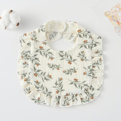 Korean Style Baby Feeding Bib | 0-1 Year | leaves and fruits