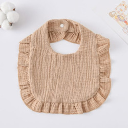 Korean Style Baby Feeding Bib | 0-1 Year | Solid brown Korean Style Baby Feeding Bib | 0-1 Year | Solid brown