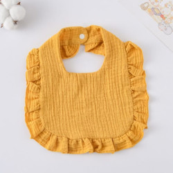 Korean Style Baby Feeding Bib | 0-1 Year | Solid turmeric Korean Style Baby Feeding Bib | 0-1 Year | Solid turmeric