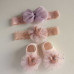 Combo Set Bow Hairband & Socks Set | 0-12 Months | Baby Accessories Sets