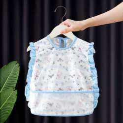 Waterproof Baby Feeding Bib Apron – Sleeveless Wash-Free Toddler Eating Gown (lace rabbit-blue) | Lightweight Summer Bib (1–3 Years) | lace rabbit-blue Waterproof Baby Feeding Bib Apron – Sleeveless Wash-Free Toddler Eating Gown (lace rabbit-blue) | Lightweight Summer Bib (1–3 Years) | lace rabbit-blue