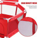 4x4 Feet | Playpen for twin, with Basketball Hoop, Comes with Bracket, Stainless Steel Framming with 30 Pcs Ball