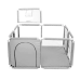 4x4 Feet | Playpen for twin, with Basketball Hoop, Comes with Bracket, Stainless Steel Framming with 30 Pcs Ball