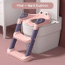 Children's Toilet Seat with Step Stool | Foldable & Safe Potty Training | Frog
