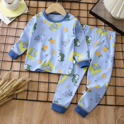 Children's Pure Cotton Underwear & Pajamas Set — Printed Dinosaurs