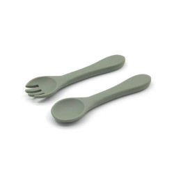 Silica Gel Spoon and Fork Set| Kids Tableware Spoon | BPA FREE Silicone
