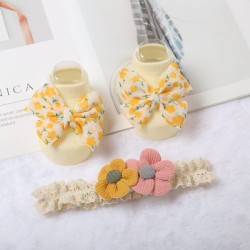 Top Selling Bow Hairband & Socks Set | 0-12 Months | Baby Accessories Sets |