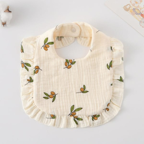 Korean Style Baby Feeding Bib | 0-1 Year | small olive Korean Style Baby Feeding Bib | 0-1 Year | small olive