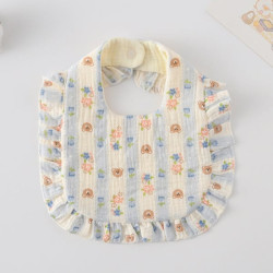 Korean Style Baby Feeding Bib | 0-1 Year | striped bear Korean Style Baby Feeding Bib | 0-1 Year | striped bear