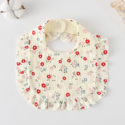 Korean Style Baby Feeding Bib | 0-1 Year | flowers