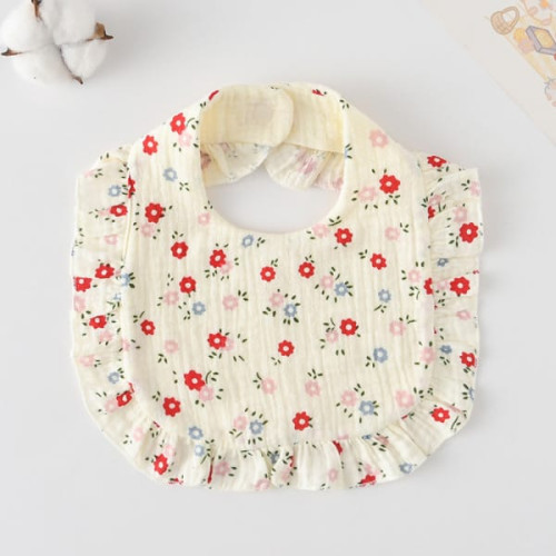 Korean Style Baby Feeding Bib | 0-1 Year | flowers Korean Style Baby Feeding Bib | 0-1 Year | flowers