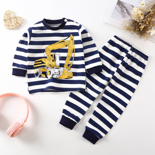 Top-Bottom Suit Boys & Girls Long Sleeve Comfortable Cute Cartoon Tops and Pants Set | Style: Crain Check Top-Bottom Suit Boys & Girls Long Sleeve Comfortable Cute Cartoon Tops and Pants Set | Style: Crain Check